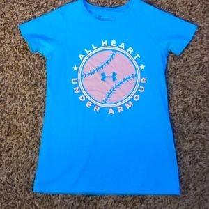 Girls Under Armour Softball Tee